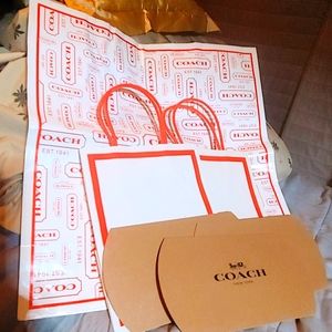 Coach Shopping Bag and gift box bundle of 6
